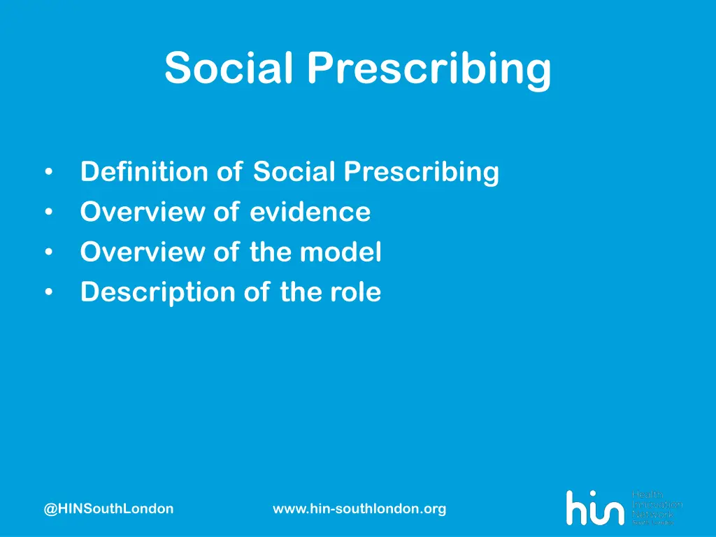 social prescribing