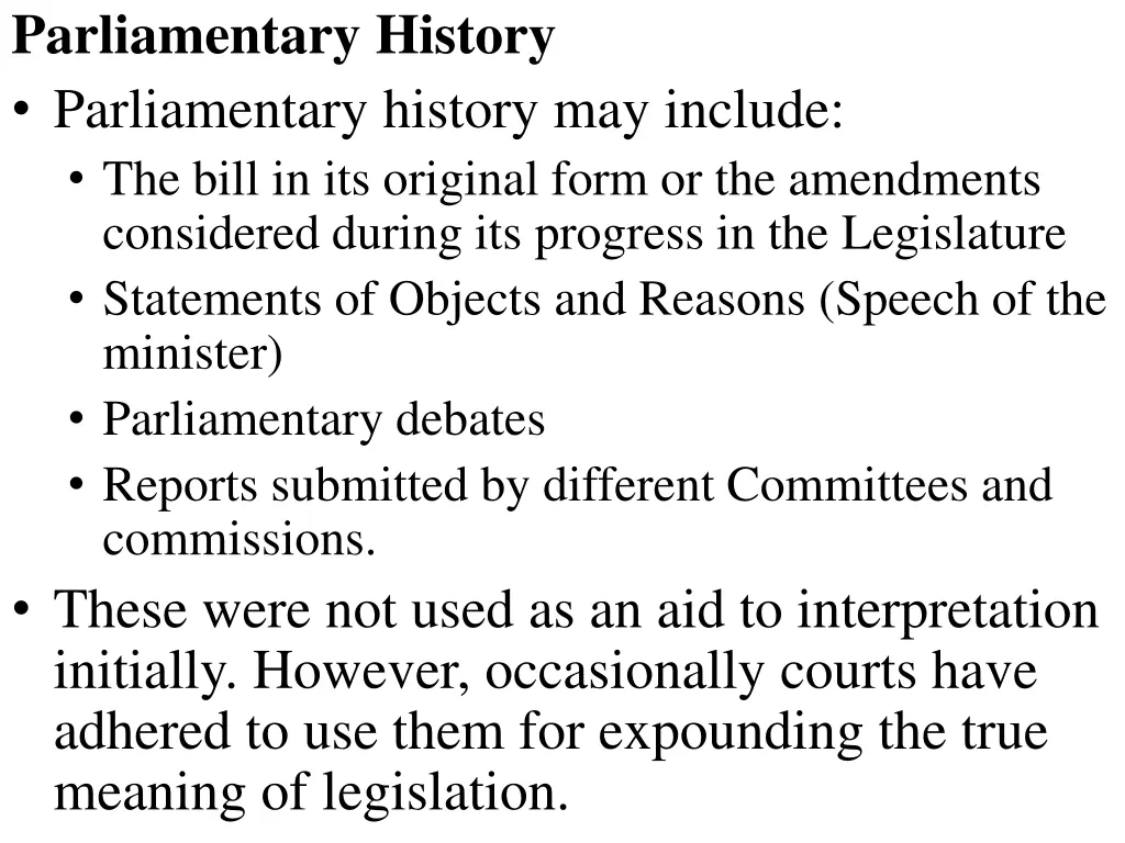 parliamentary history parliamentary history