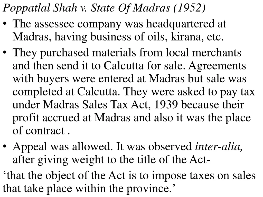 poppatlal shah v state of madras 1952