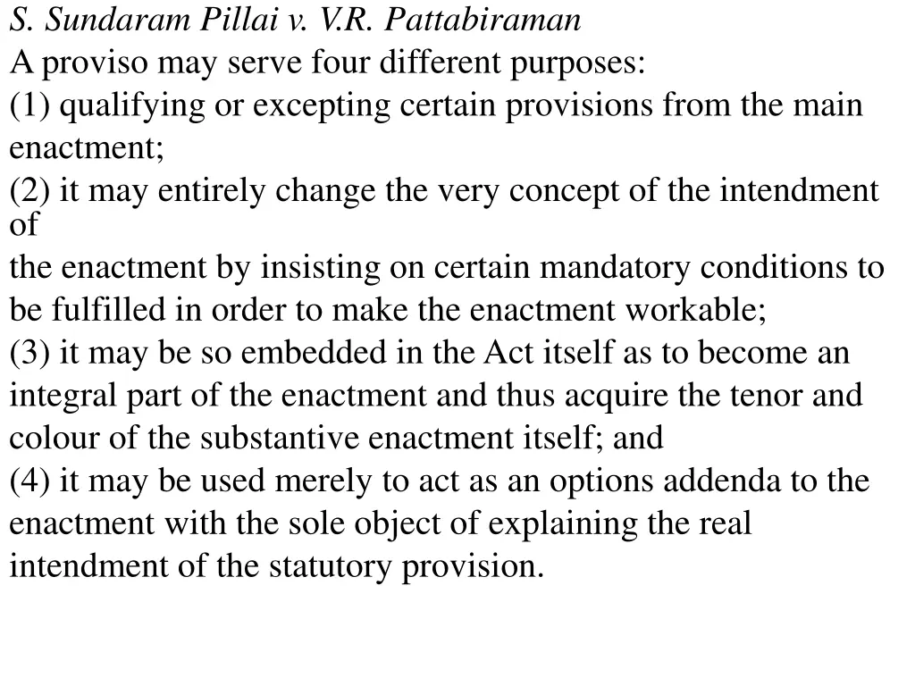 s sundaram pillai v v r pattabiraman a proviso