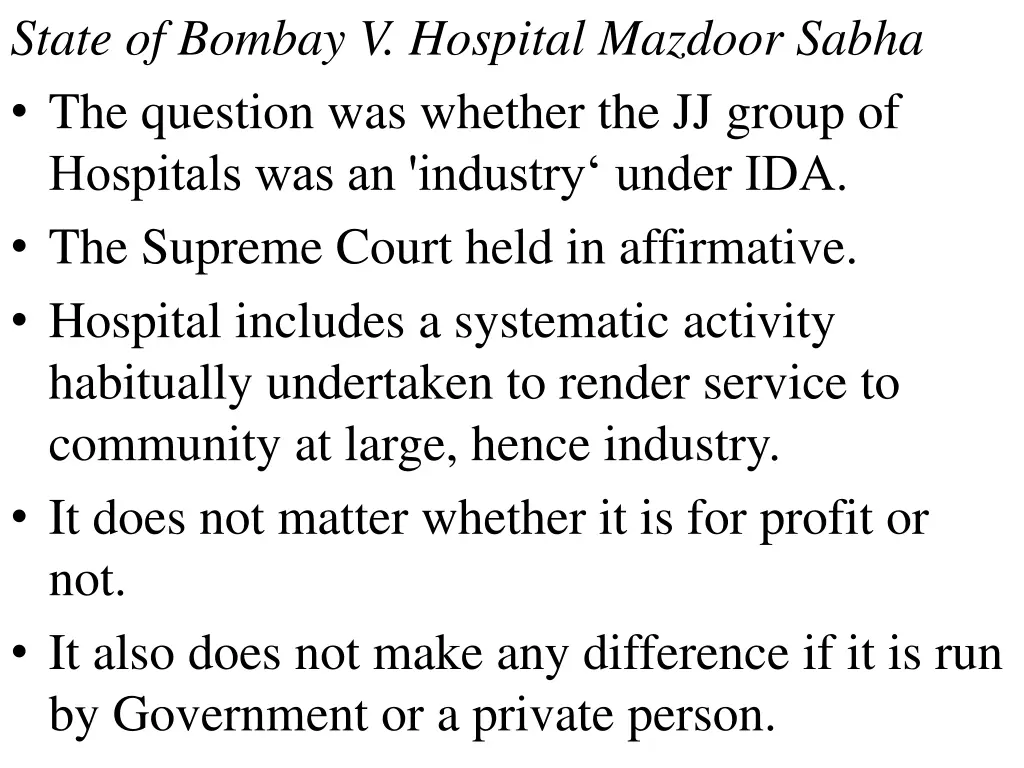 state of bombay v hospital mazdoor sabha