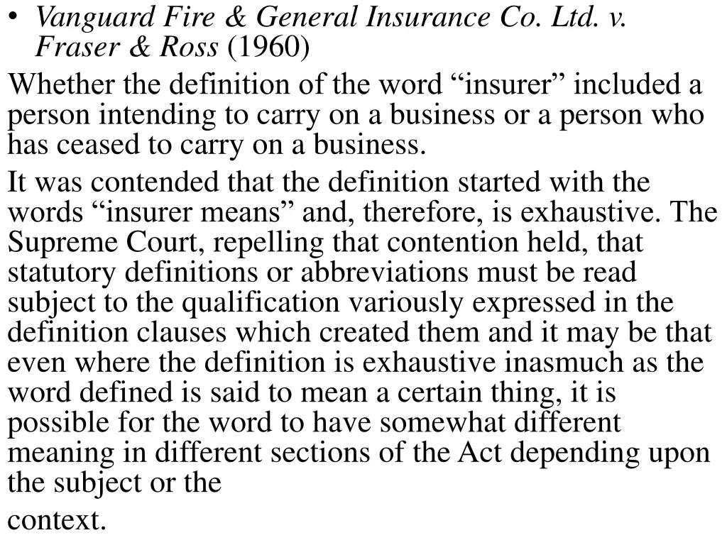 vanguard fire general insurance co ltd v fraser