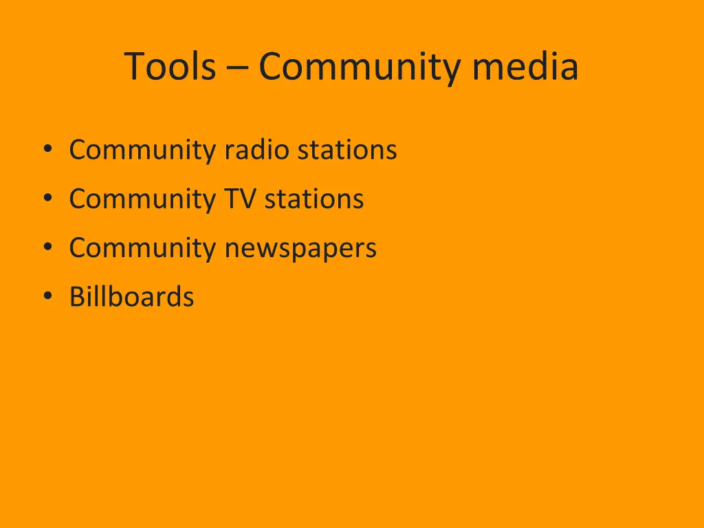 tools community media