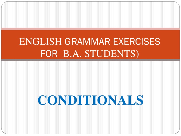 english grammar exercises for b a students