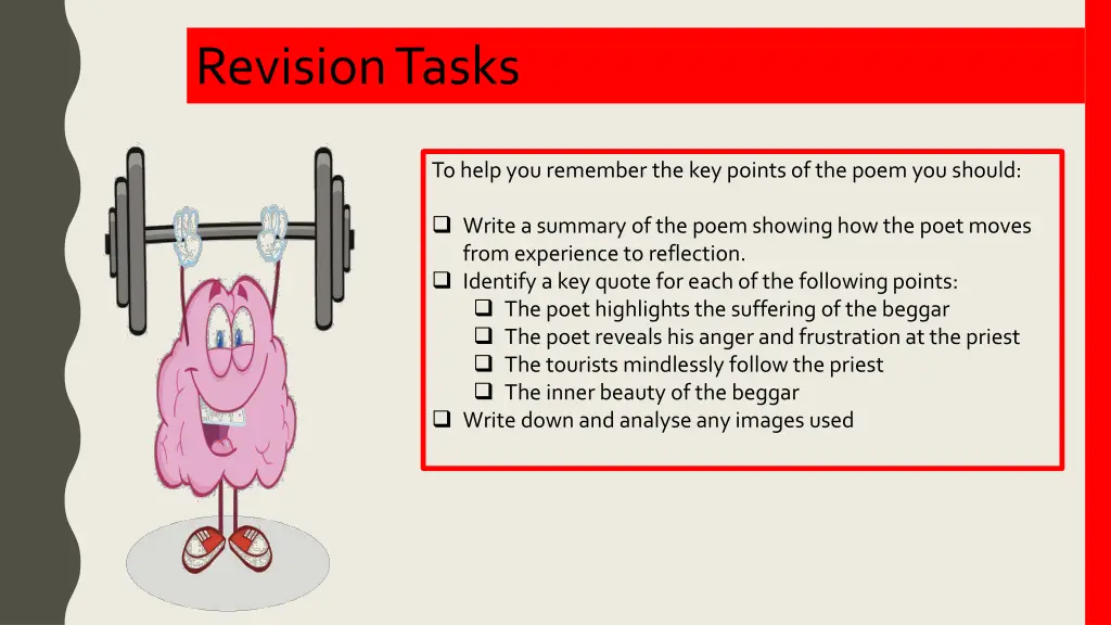 revision tasks