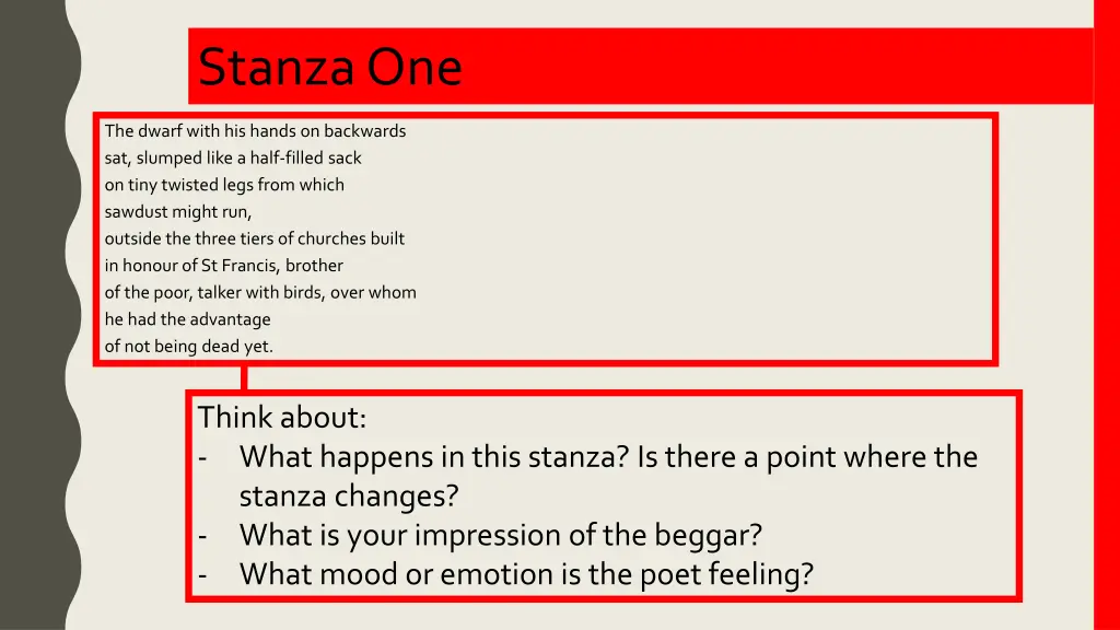 stanza one