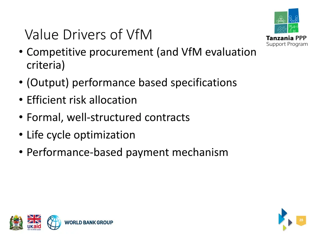 value drivers of vfm competitive procurement