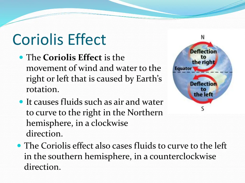 coriolis effect the coriolis effect