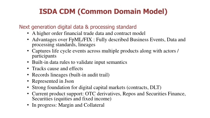 isda cdm common domain model