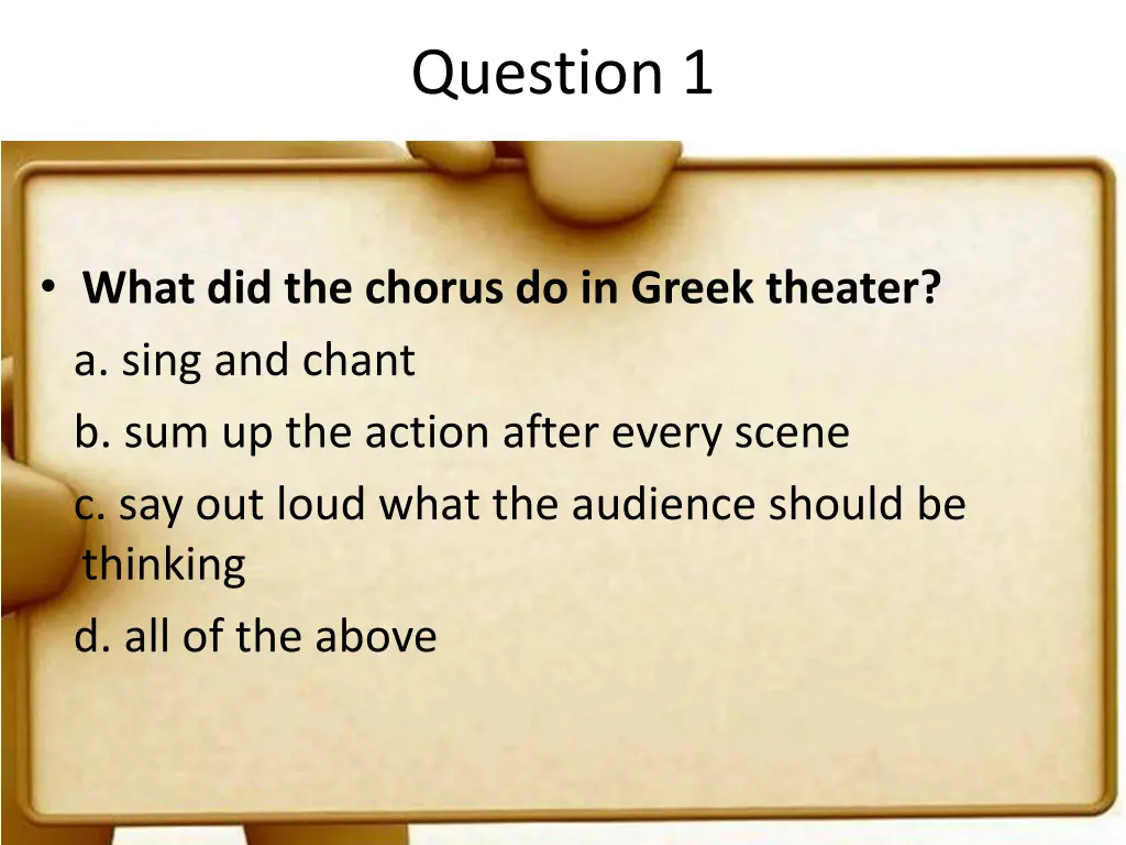 question 1