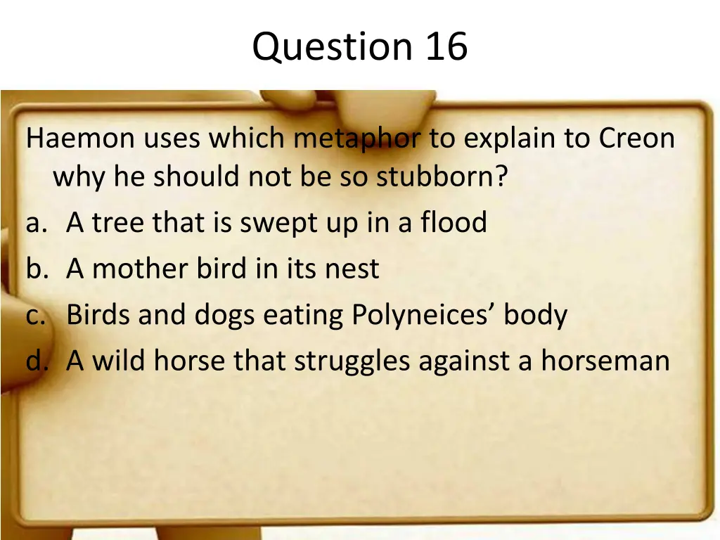 question 16