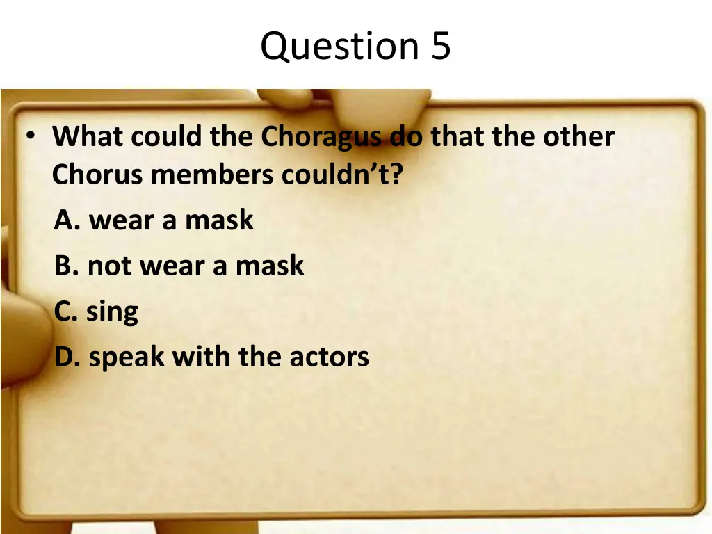 question 5