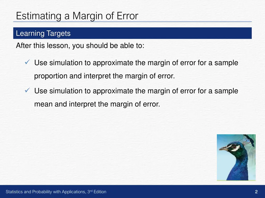 estimating a margin of error