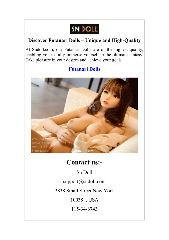 discover futanari dolls unique and high quality