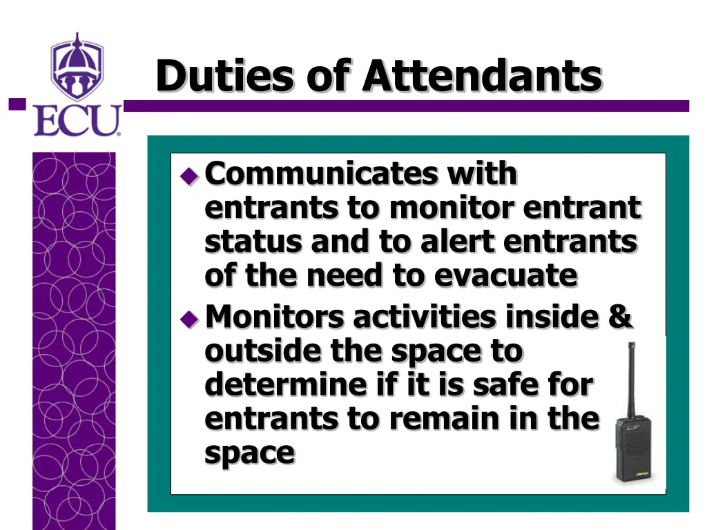 duties of attendants 1