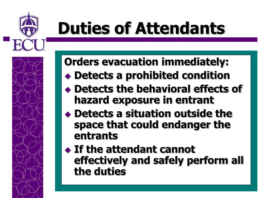 duties of attendants 2