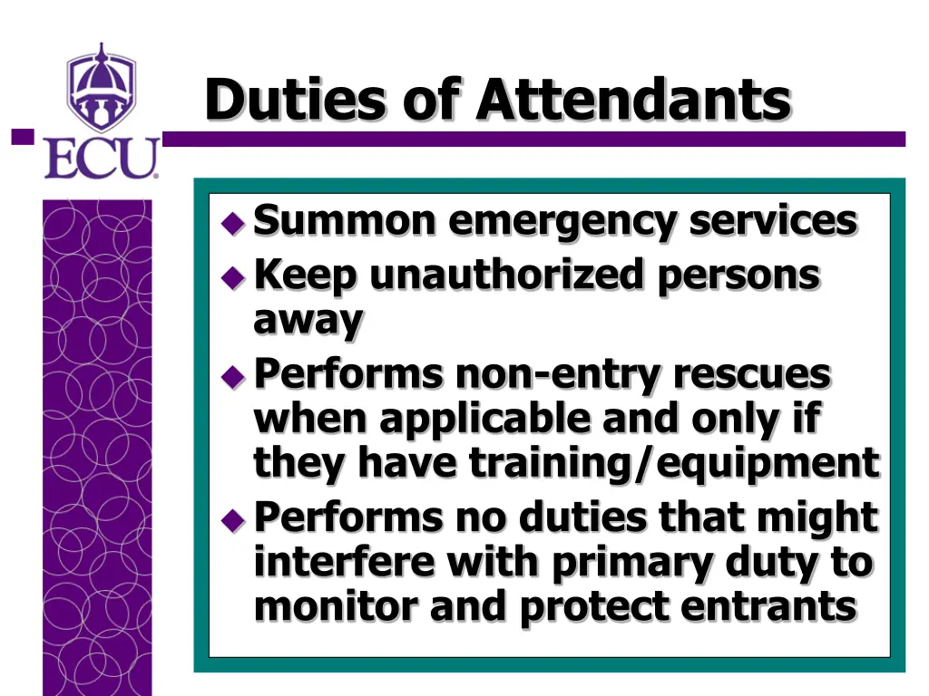 duties of attendants 3