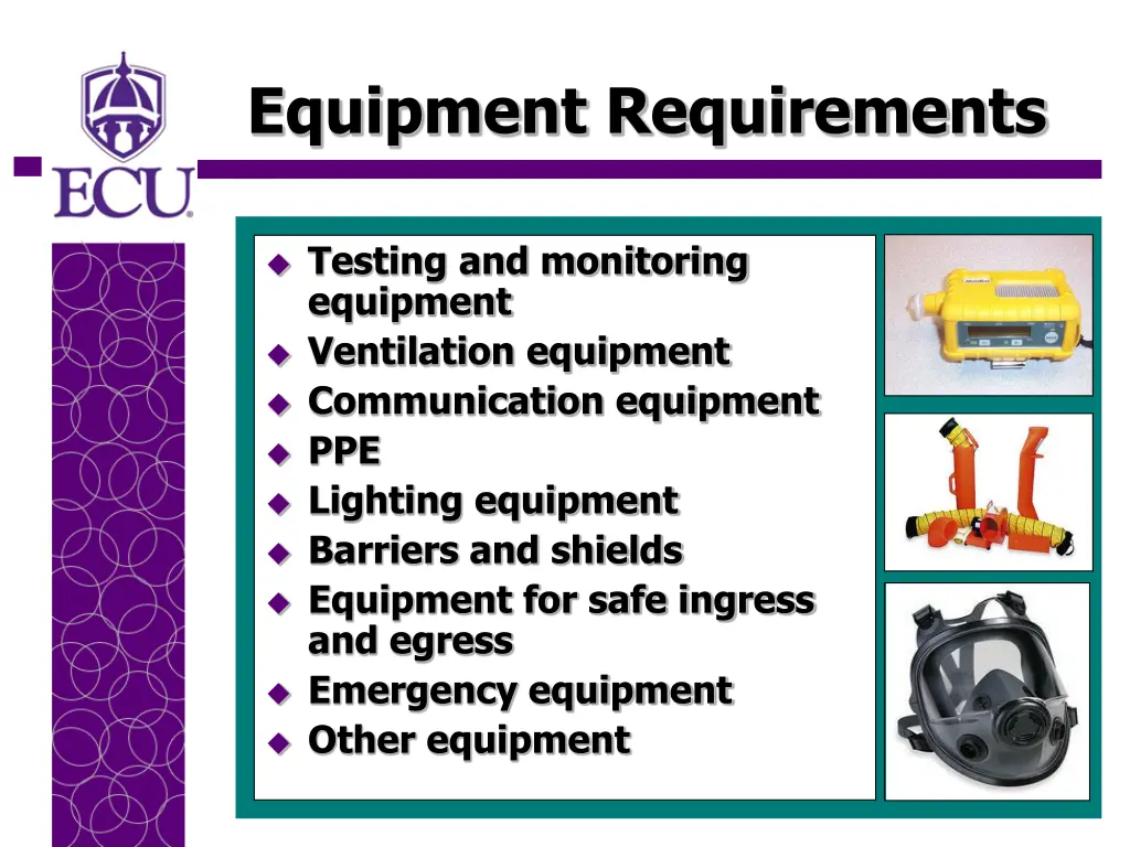 equipment requirements