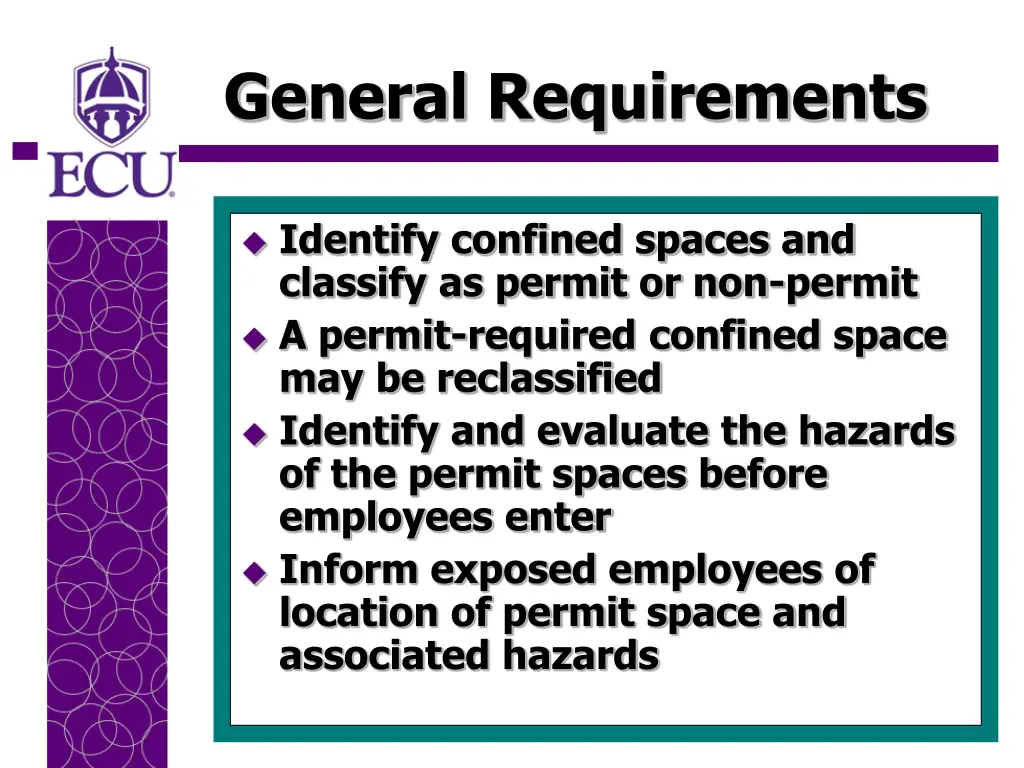 general requirements