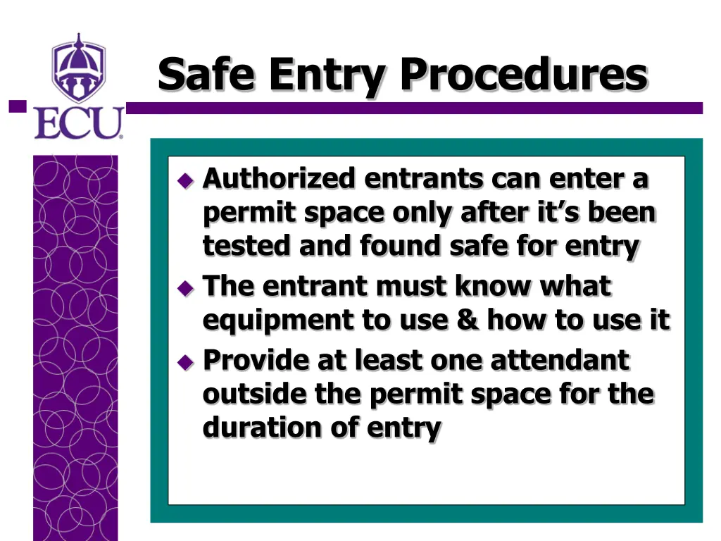 safe entry procedures 3