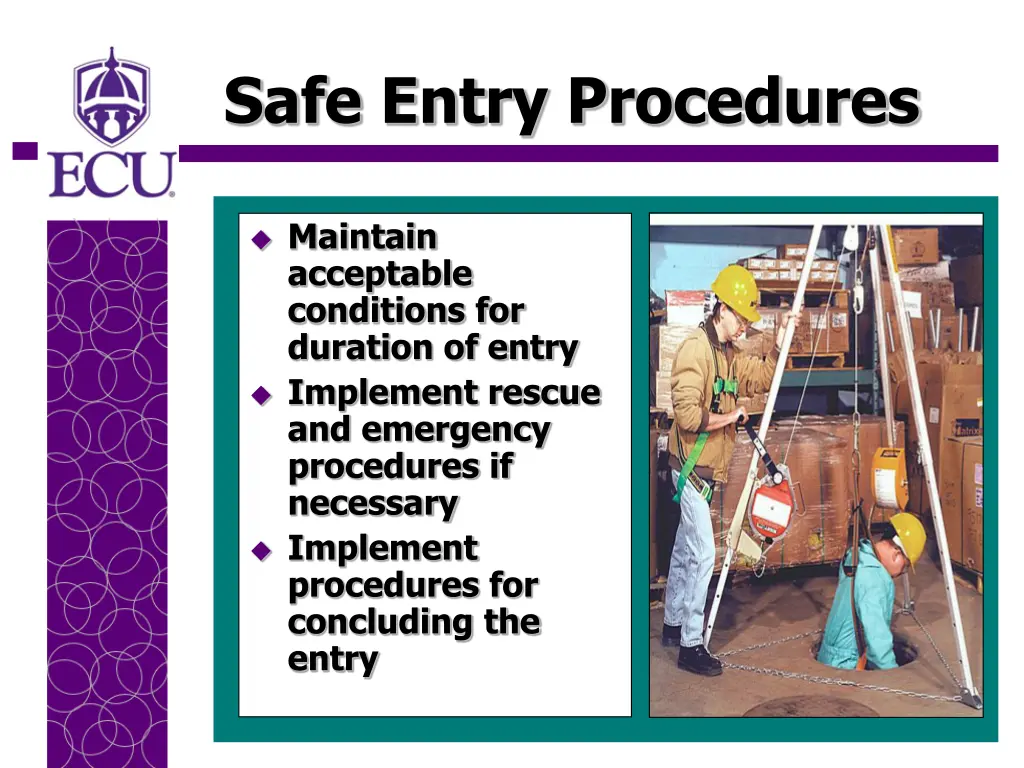 safe entry procedures 4