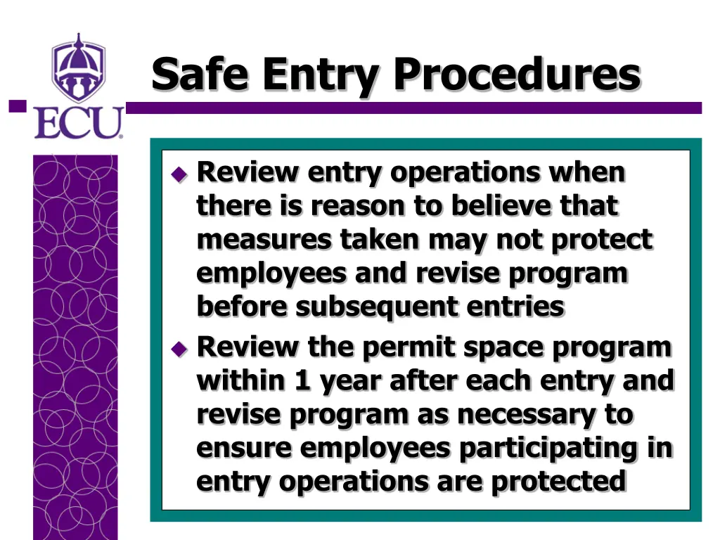 safe entry procedures 5