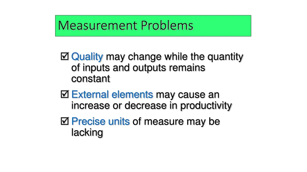 measurement problems