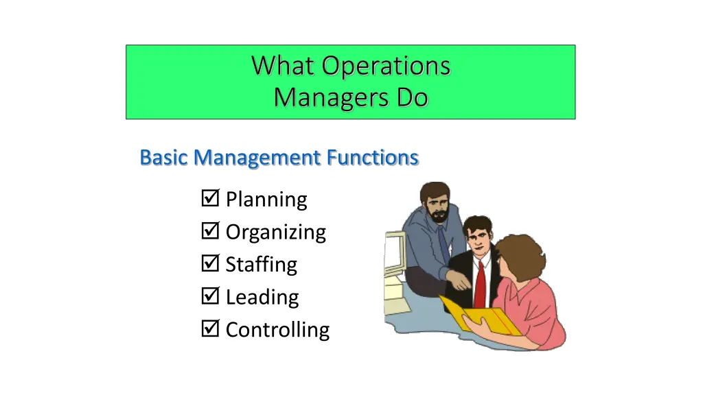 what operations managers do