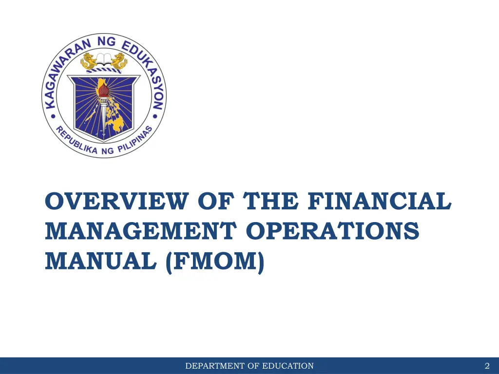 overview of the financial management operations