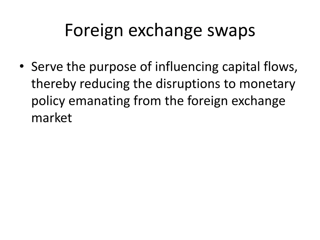 foreign exchange swaps