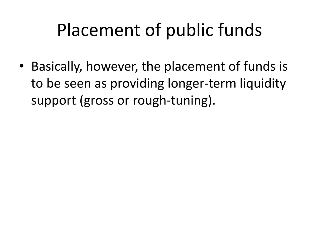 placement of public funds 1