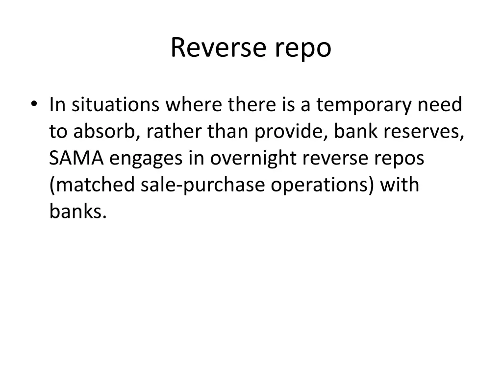 reverse repo