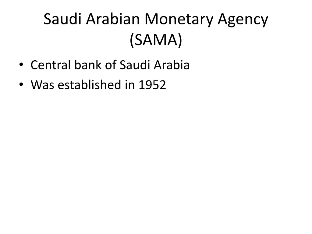 saudi arabian monetary agency sama