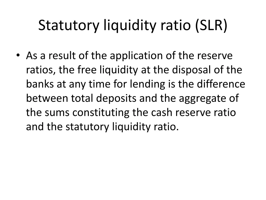 statutory liquidity ratio slr 1