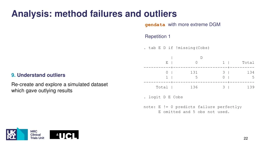 analysis method failures and outliers 2