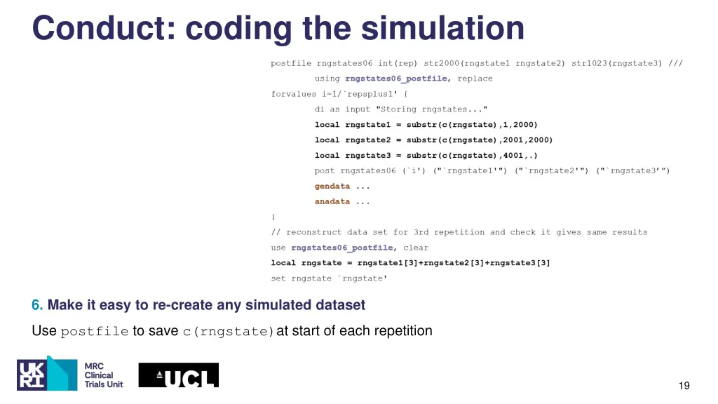 conduct coding the simulation 3 study a single 3