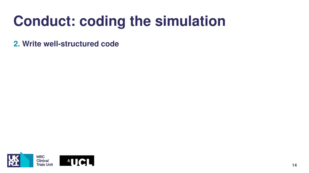 conduct coding the simulation