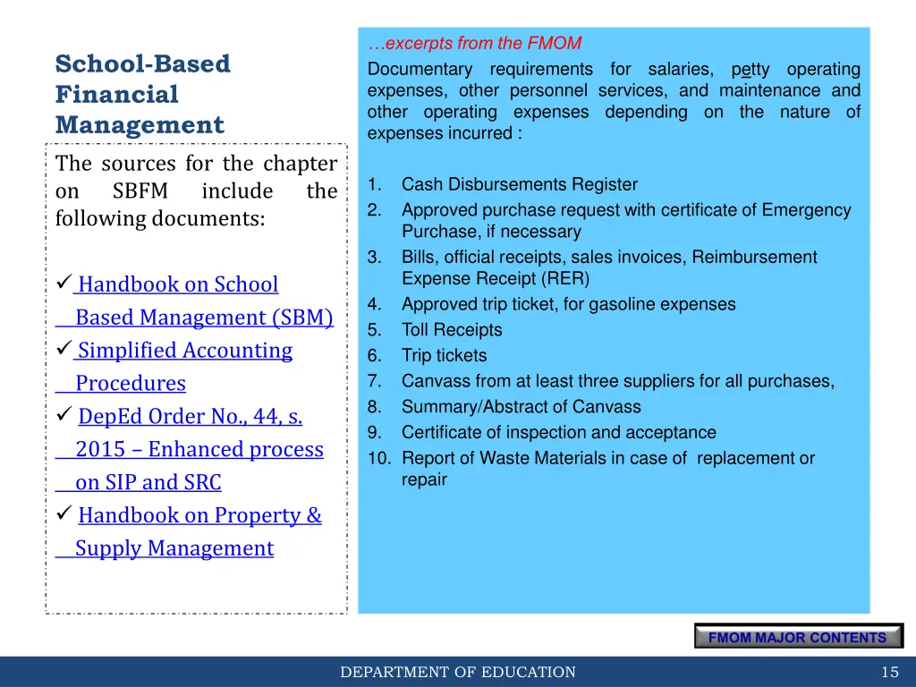 excerpts from the fmom documentary expenses other