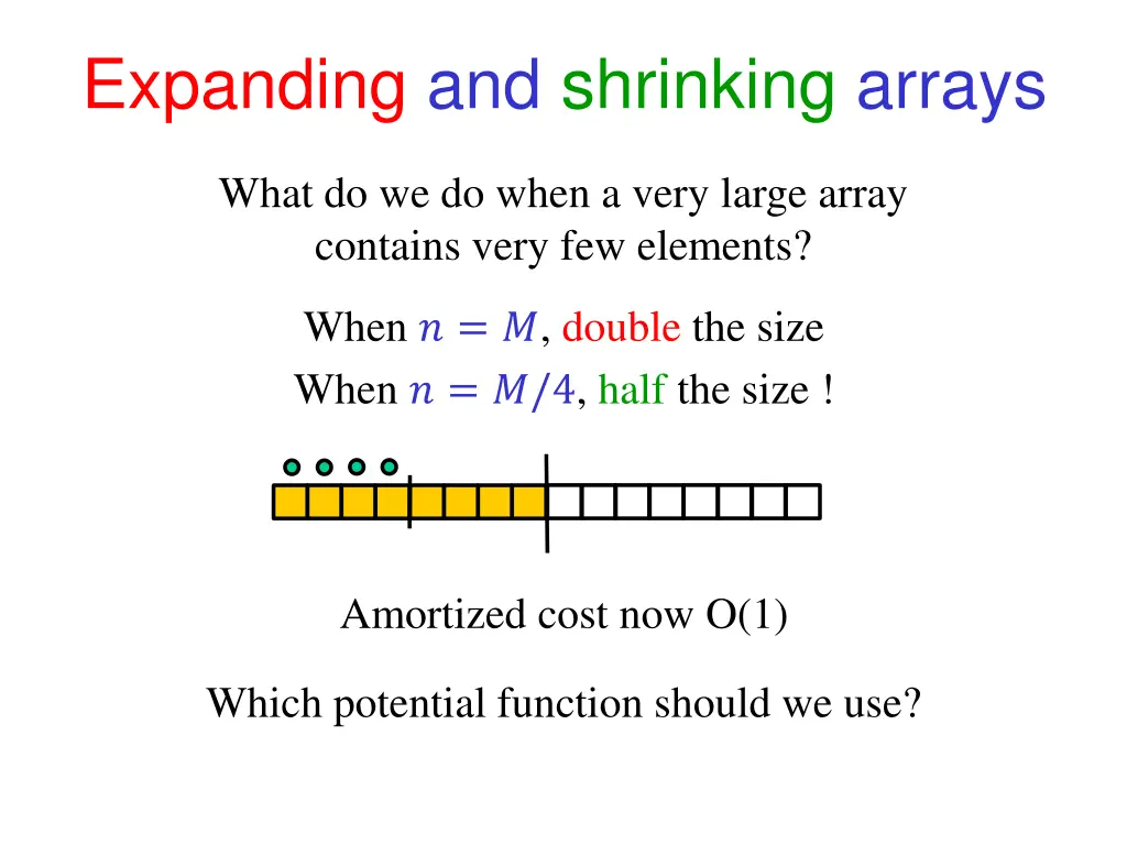 expanding and shrinking arrays 1