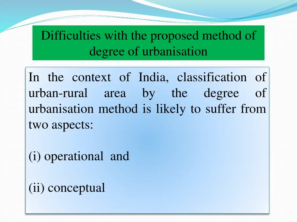 difficulties with the proposed method of degree