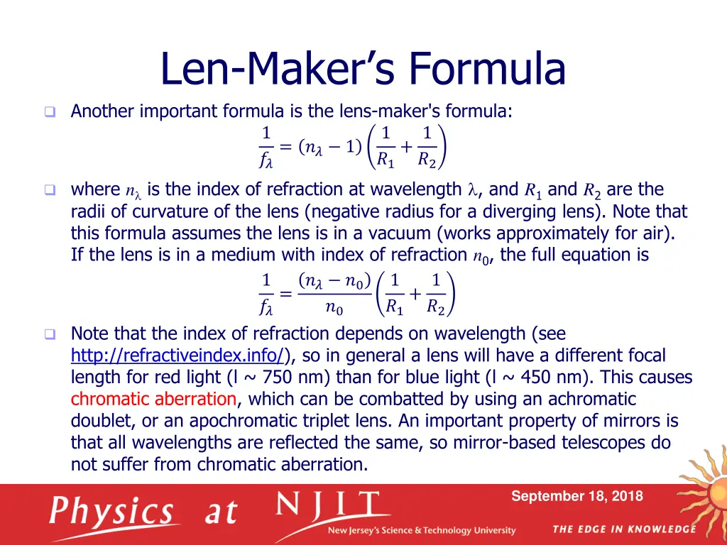 len maker s formula another important formula