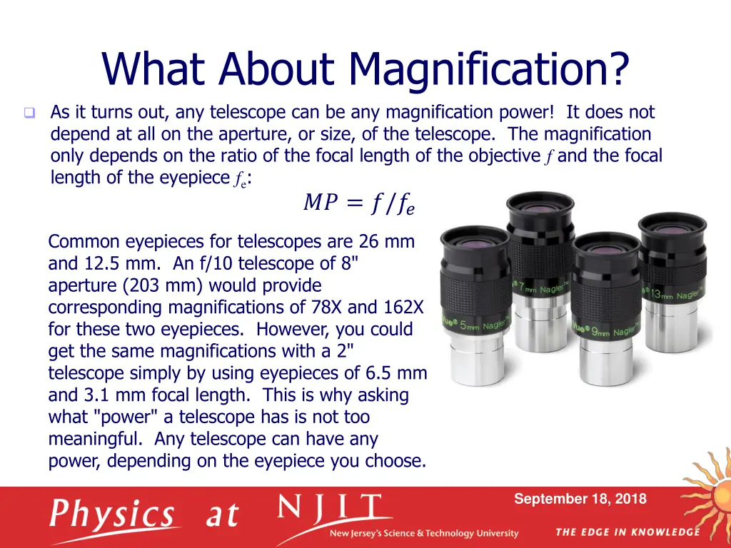 what about magnification as it turns