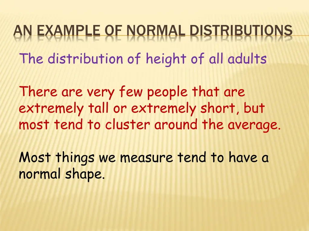 an example of normal distributions