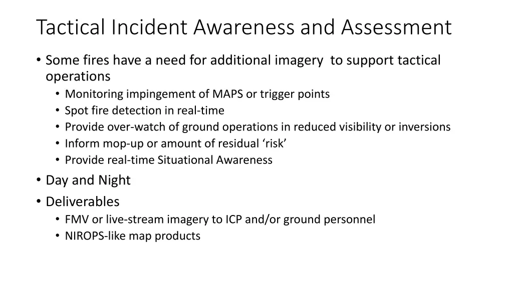 tactical incident awareness and assessment