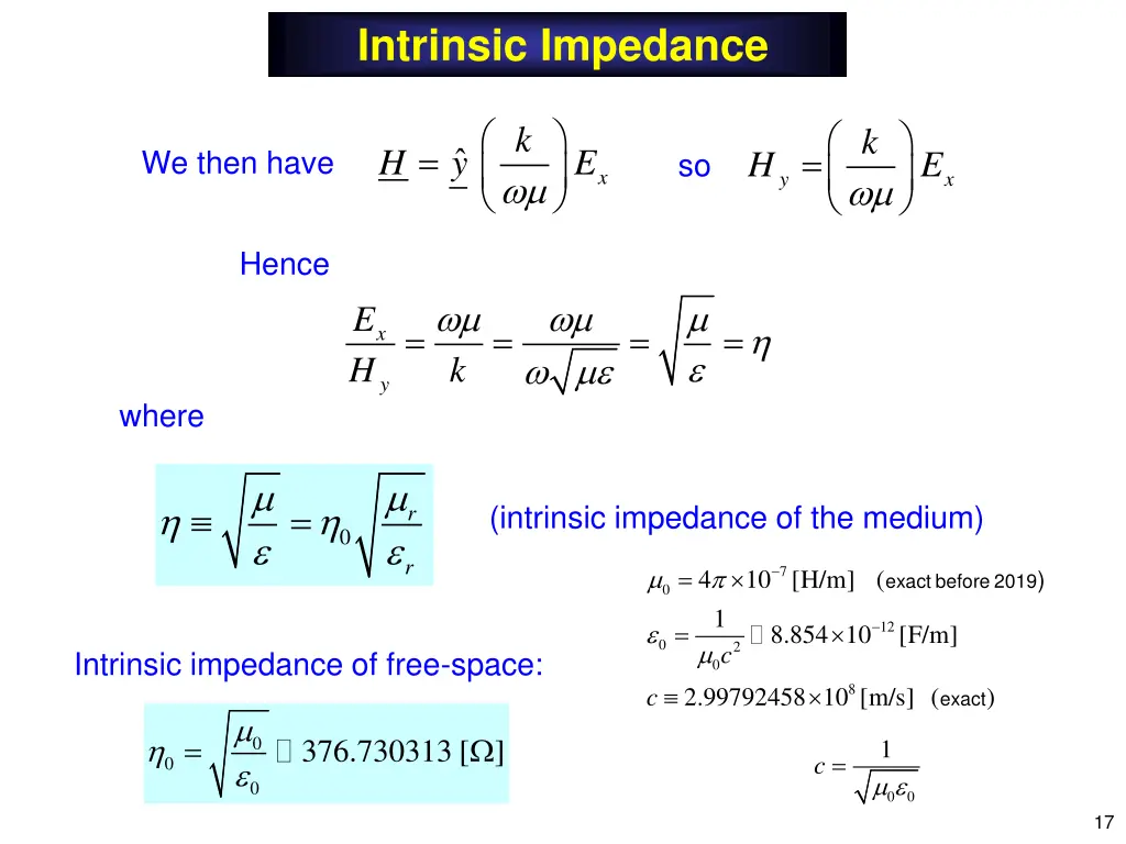 intrinsic impedance