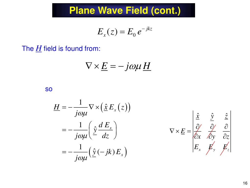 plane wave field cont 2