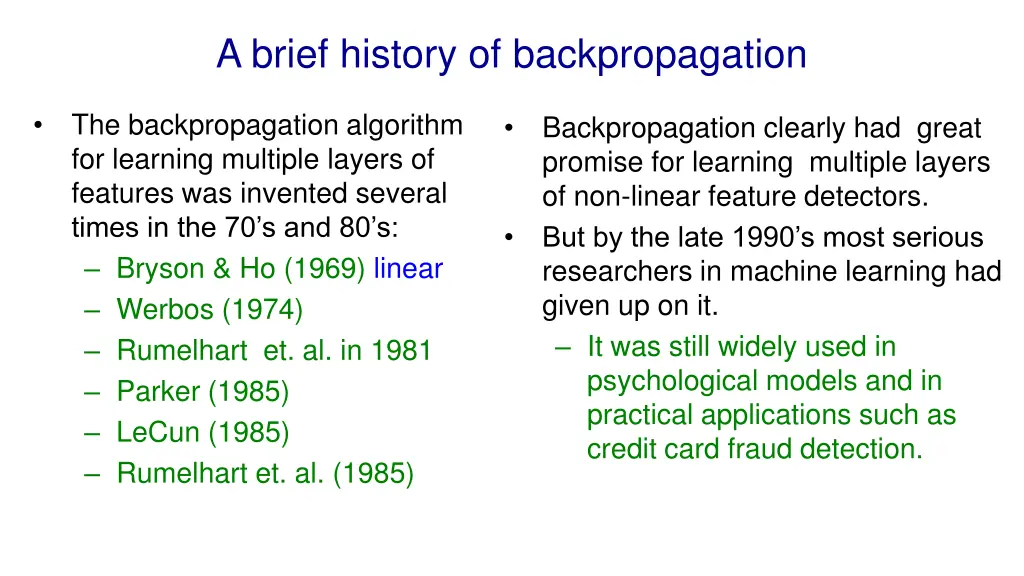 a brief history of backpropagation