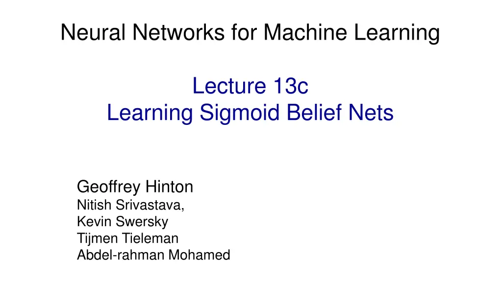 neural networks for machine learning 2