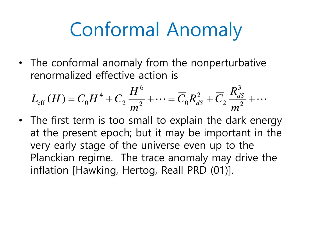 conformal anomaly 1