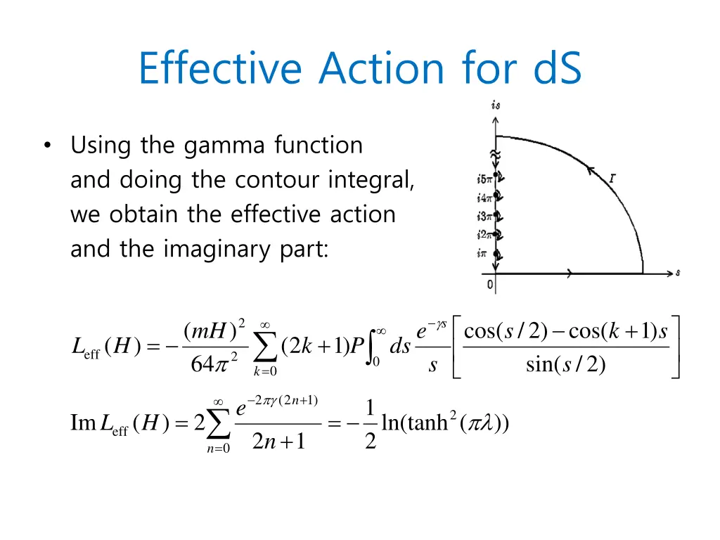 effective action for ds